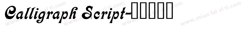 Calligraph Script字体转换
